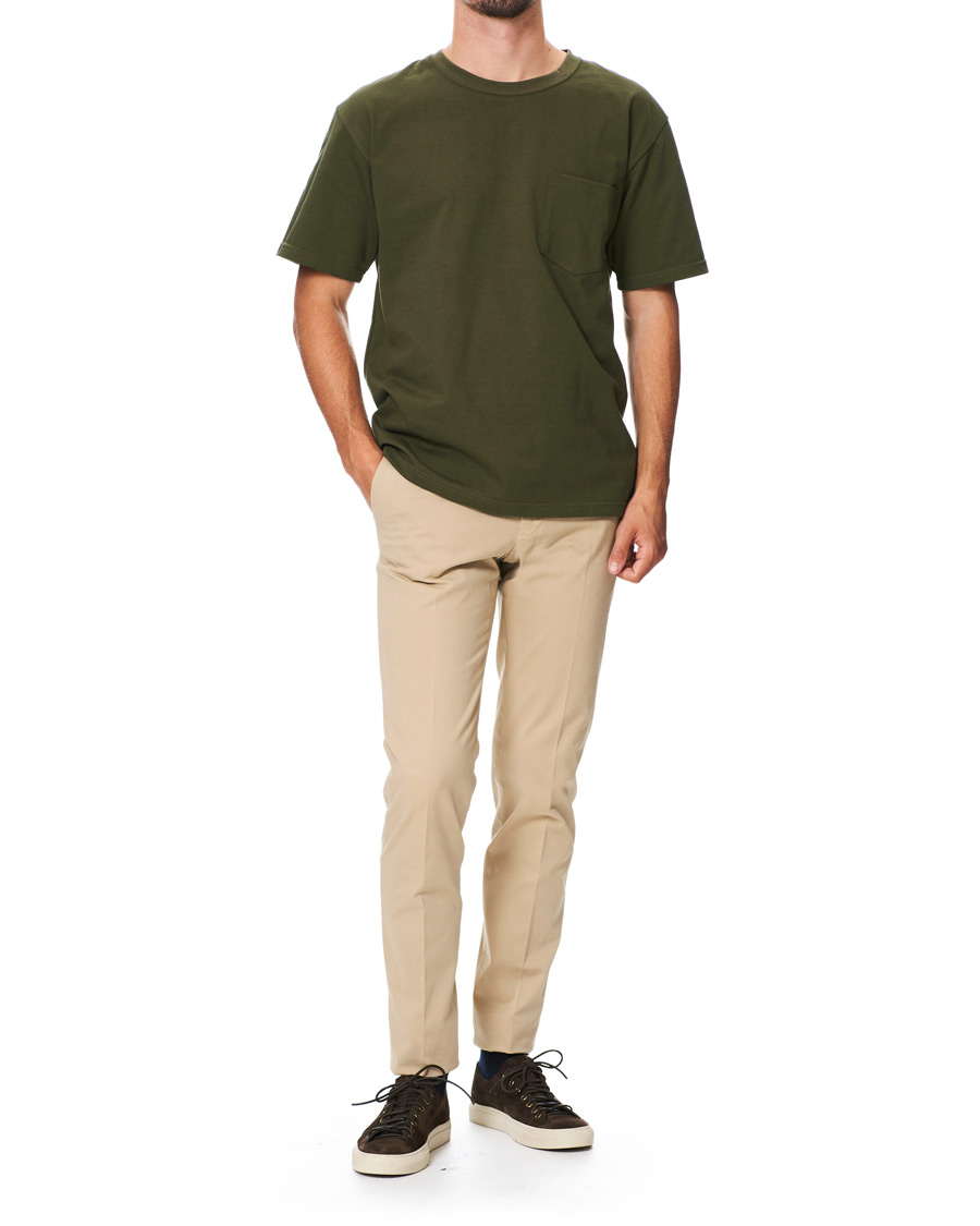 Herre | T-Shirts | orSlow | Military Pocket Tee Dark Olive
