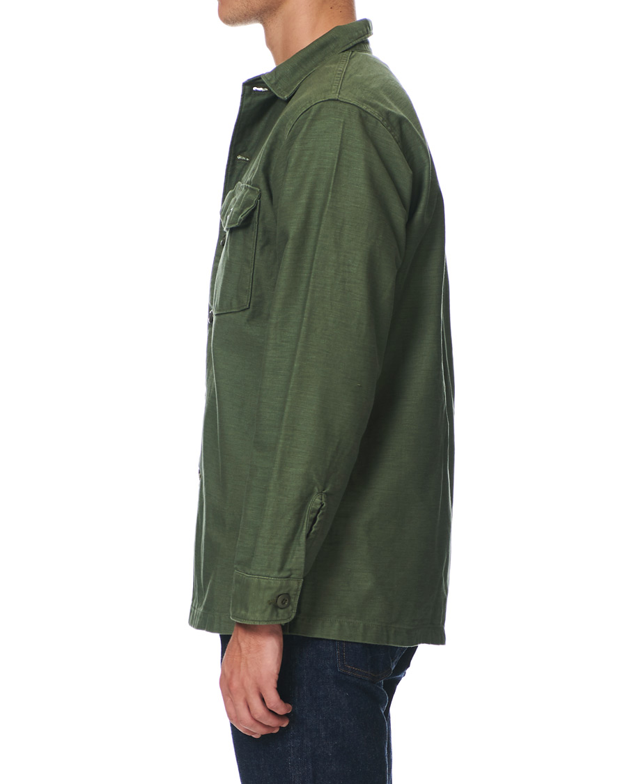 Herre | Skjorter | orSlow | Cotton Sateen Army Overshirt Army Green 1 - XS
