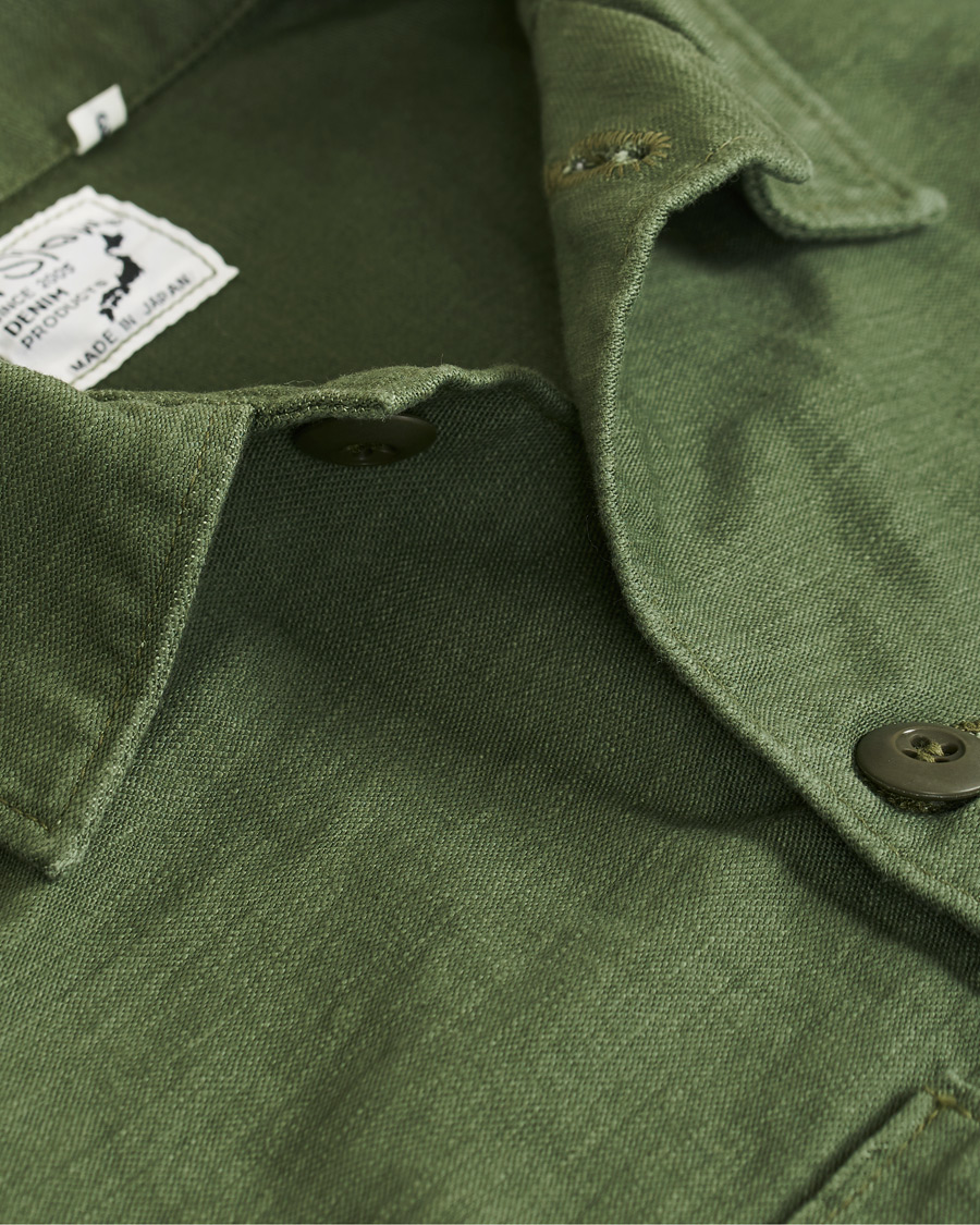 Herre | Skjorter | orSlow | Cotton Sateen Army Overshirt Army Green 1 - XS