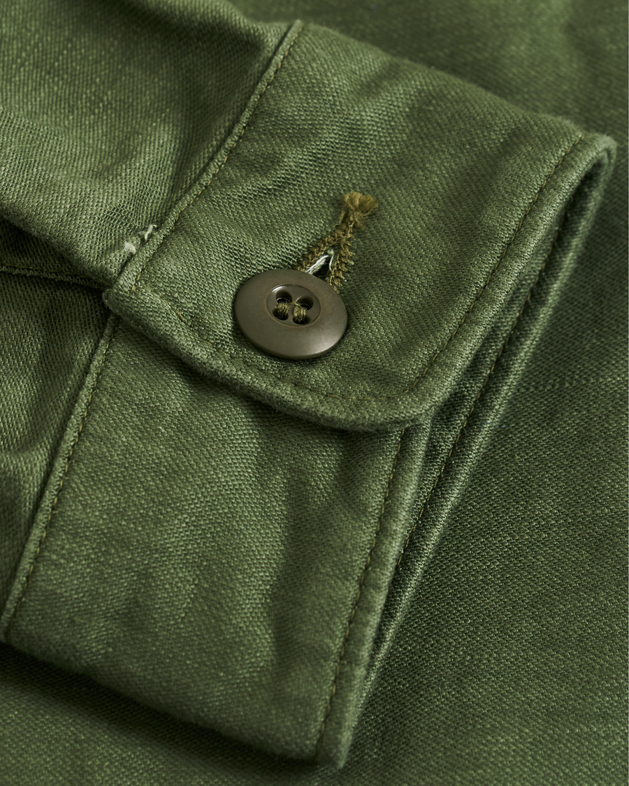 Herre | Skjorter | orSlow | Cotton Sateen Army Overshirt Army Green 1 - XS