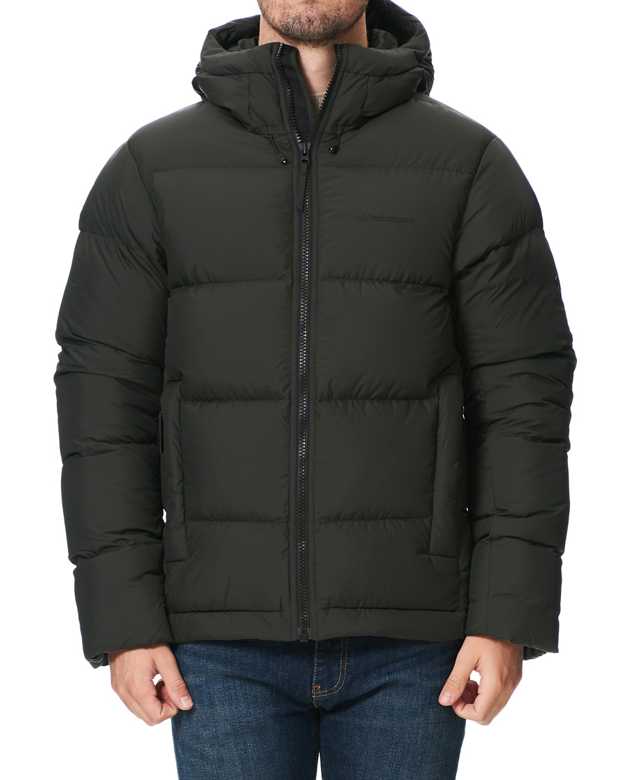 Herre | Jakker | Peak Performance | Rivel Down Hooded Jacket Conferius Green