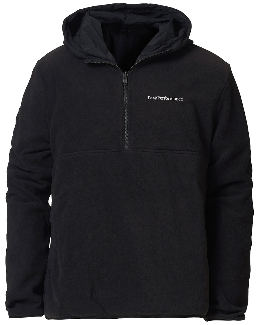 Herre | Gensere | Peak Performance | Tech Soft Fleece Reversible Half Zip Hoodie Black