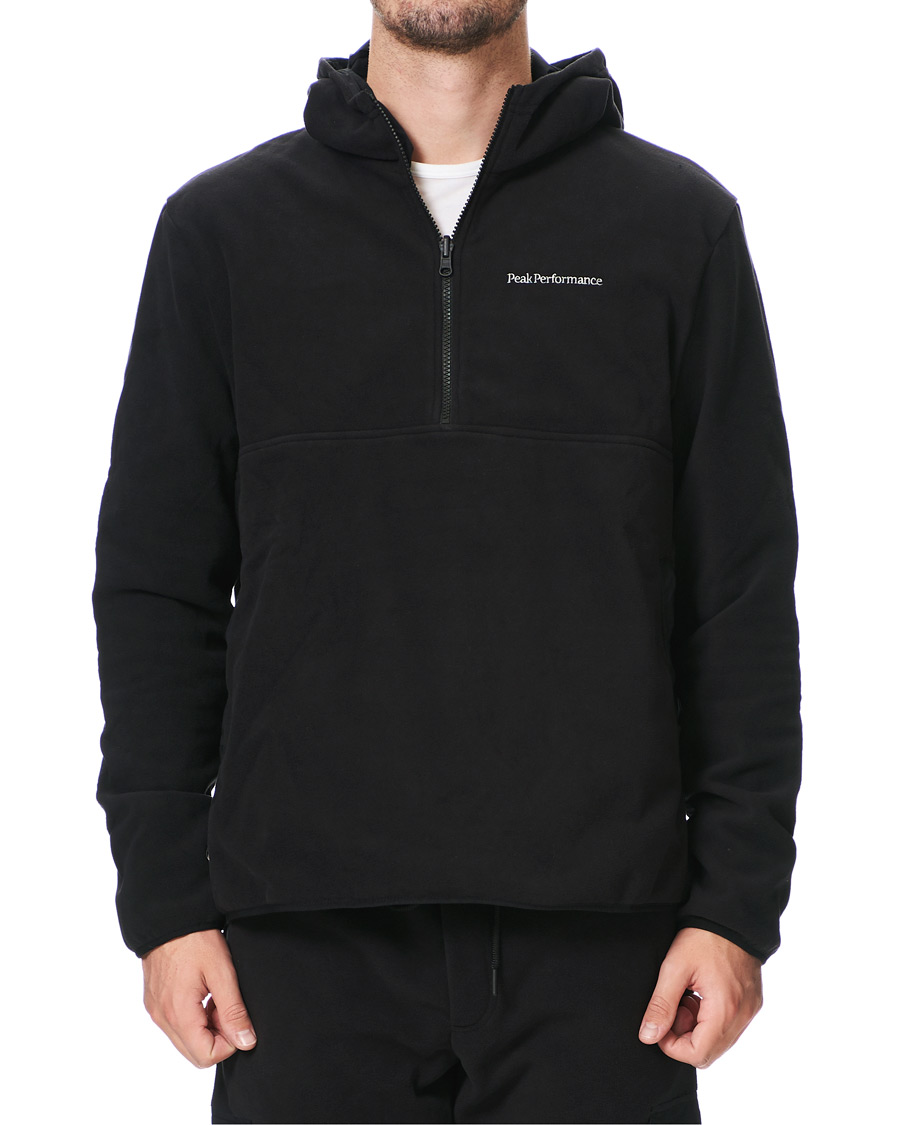 Herre | Gensere | Peak Performance | Tech Soft Fleece Reversible Half Zip Hoodie Black