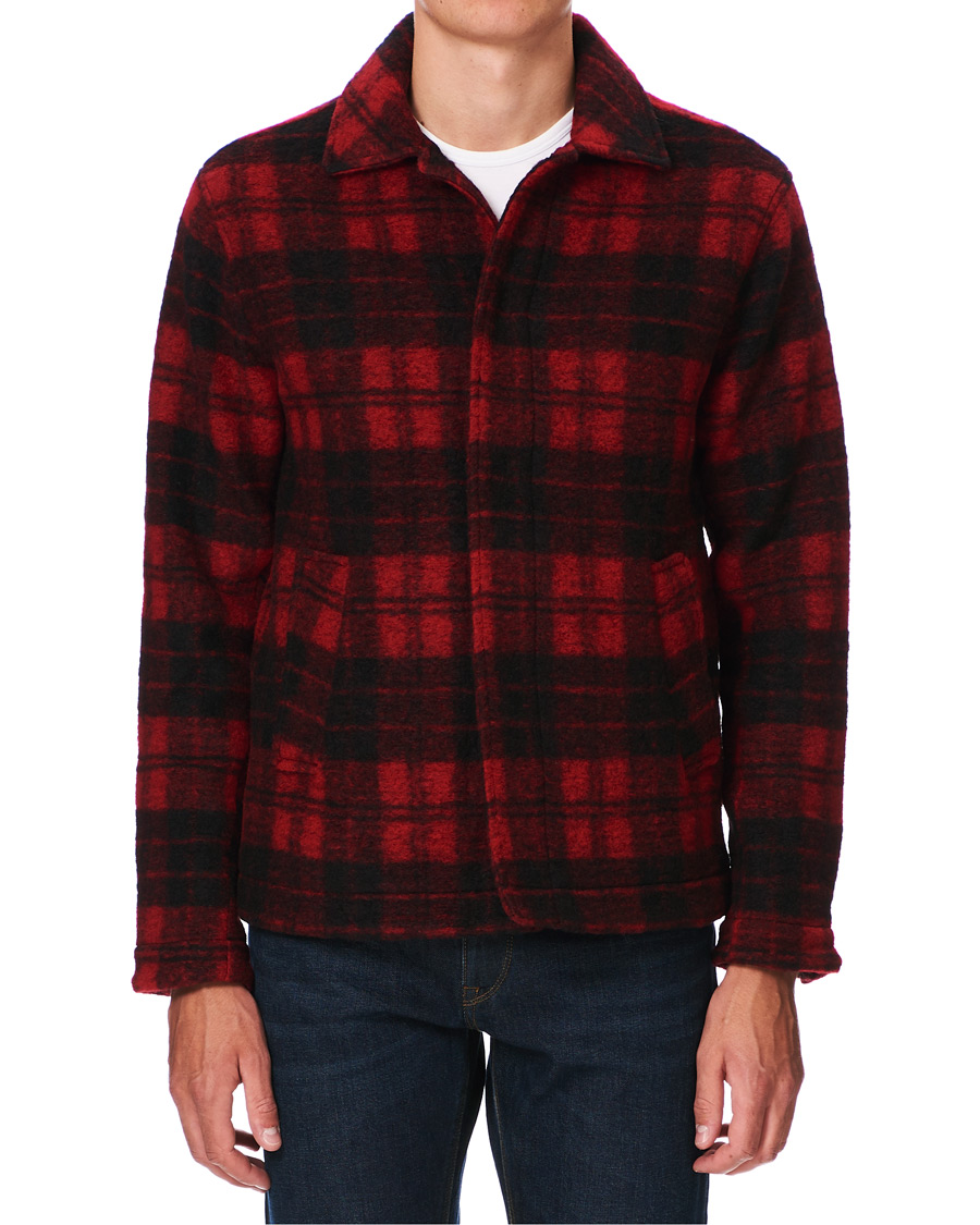 Herre | Skjorter | Peak Performance | Wool Check Overshirt Red