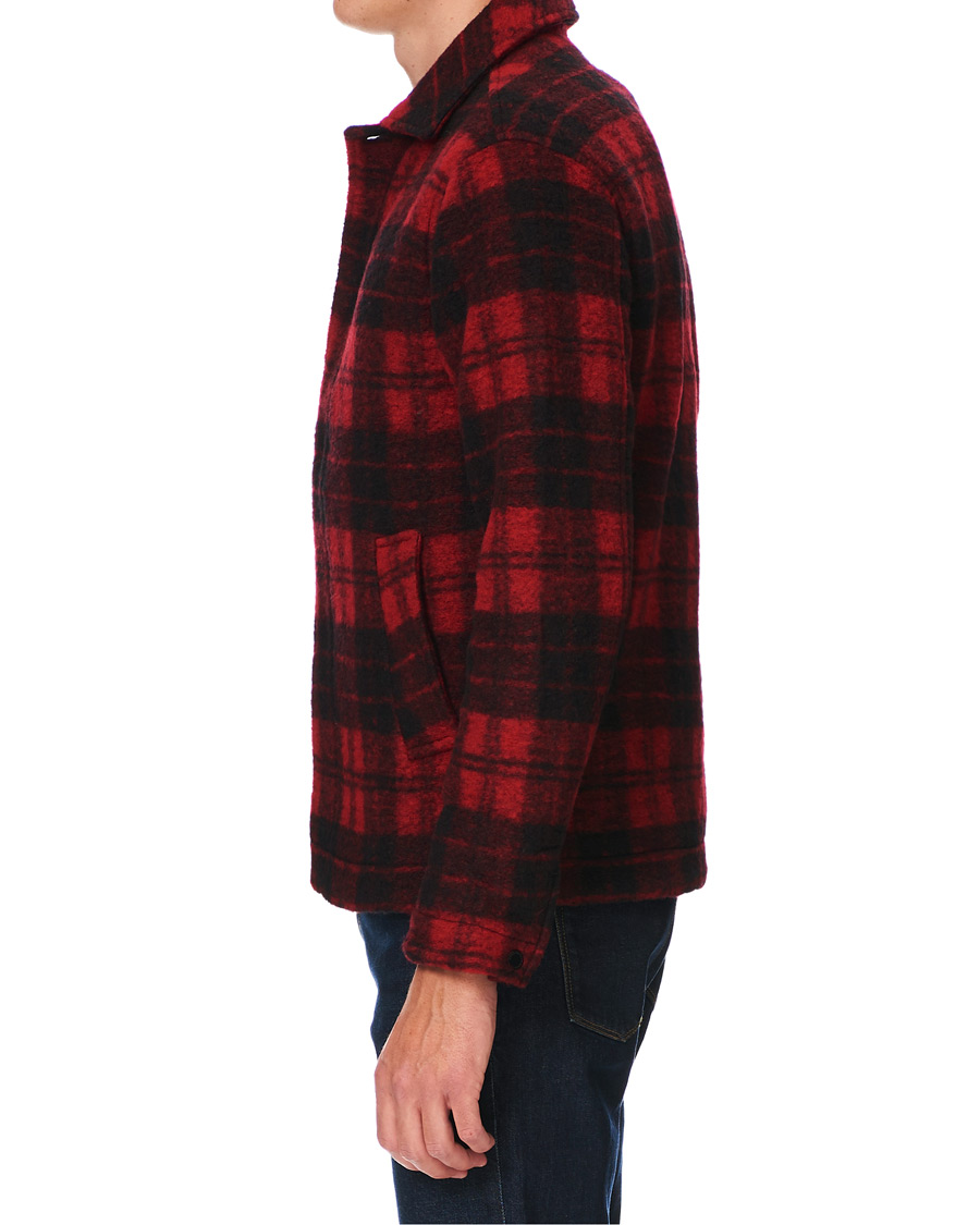 Herre | Skjorter | Peak Performance | Wool Check Overshirt Red