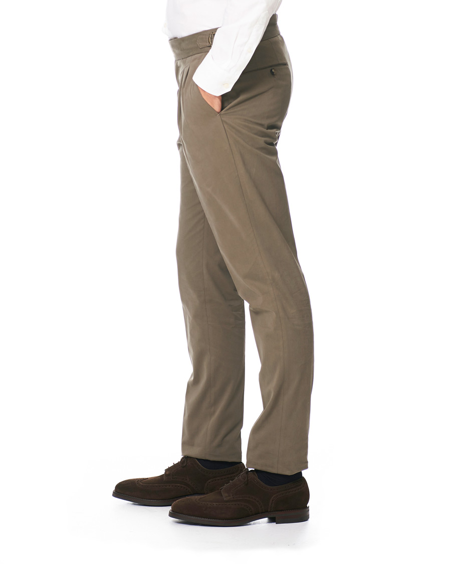 Herre | Bukser | PT01 | Gentleman Fit Double Pleat Trousers Light Brown