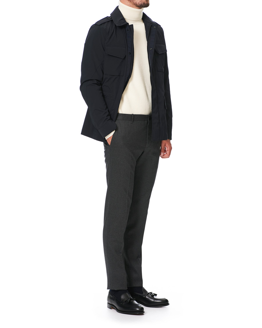 Herre | Bukser | Incotex | Urban Traveller Comfort Flannel Trousers Grey Melange