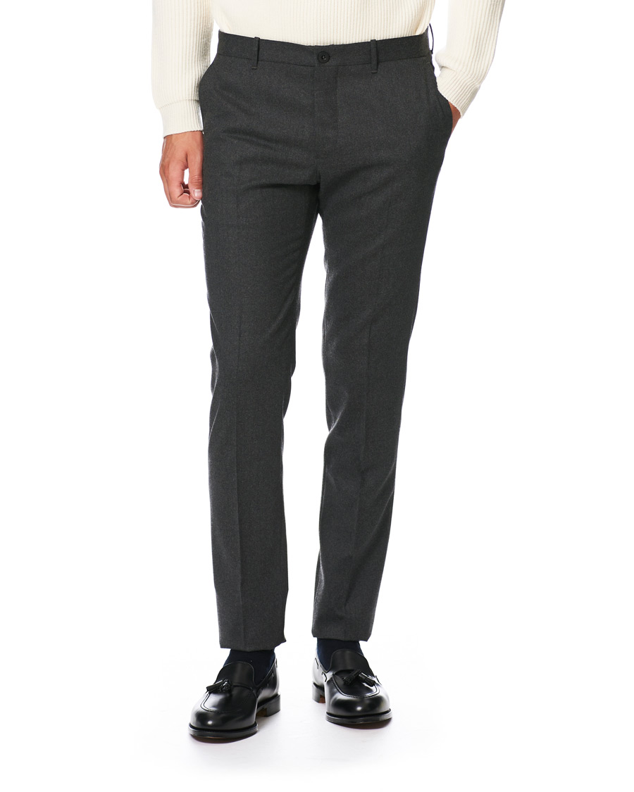 Herre | Bukser | Incotex | Urban Traveller Comfort Flannel Trousers Grey Melange