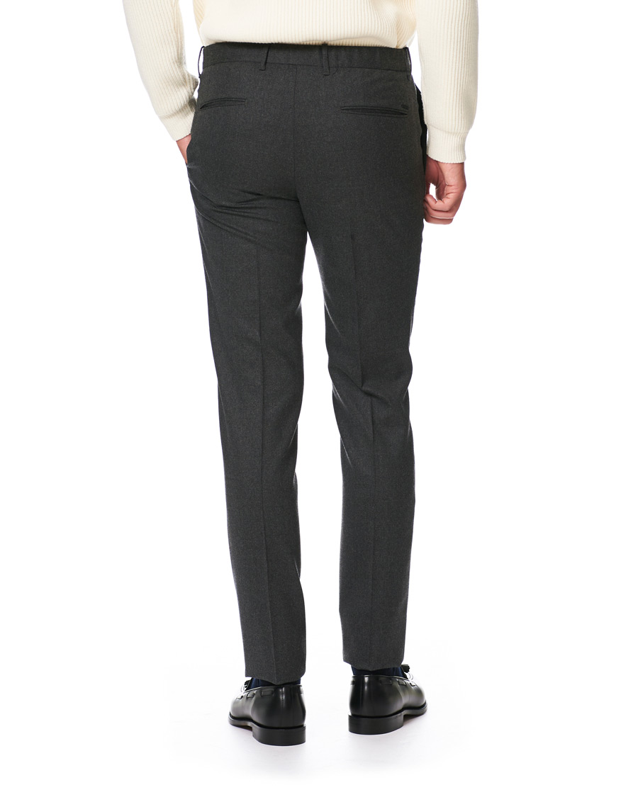 Herre | Bukser | Incotex | Urban Traveller Comfort Flannel Trousers Grey Melange