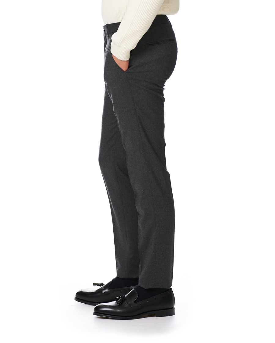Herre | Bukser | Incotex | Urban Traveller Comfort Flannel Trousers Grey Melange