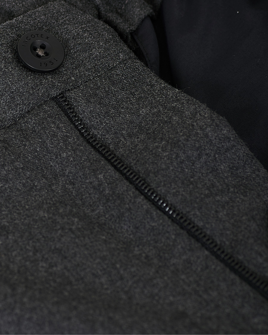 Herre | Bukser | Incotex | Urban Traveller Comfort Flannel Trousers Grey Melange