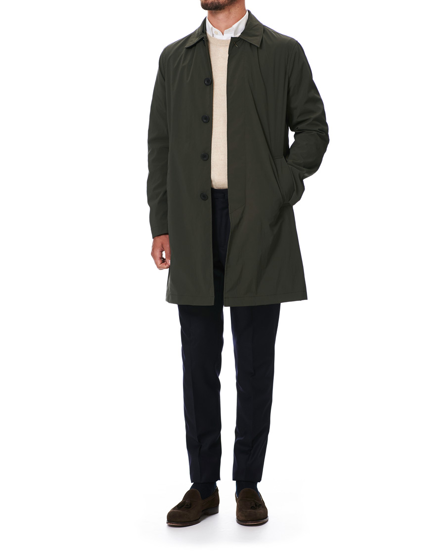 Herre | Jakker | Slowear | Urban Traveller Technical Trench Coat Dark Olive