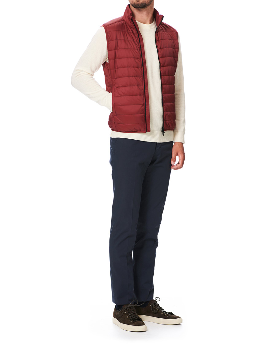 Herre | Jakker | Slowear | Urban Traveller Lightweight Down Vest Burgundy