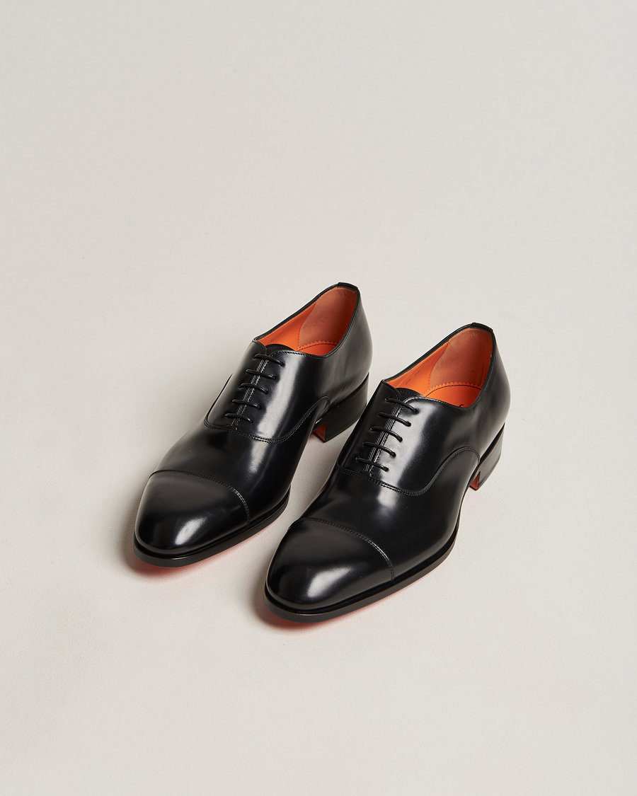 Herre | Håndlagde sko | Santoni | Blake Oxford  Black Calf