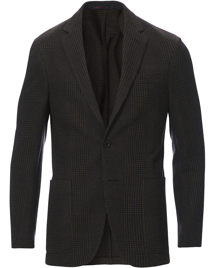 Herre | Dressjakker | The Gigi | Degas Wool Blend Check Blazer Dark Brown