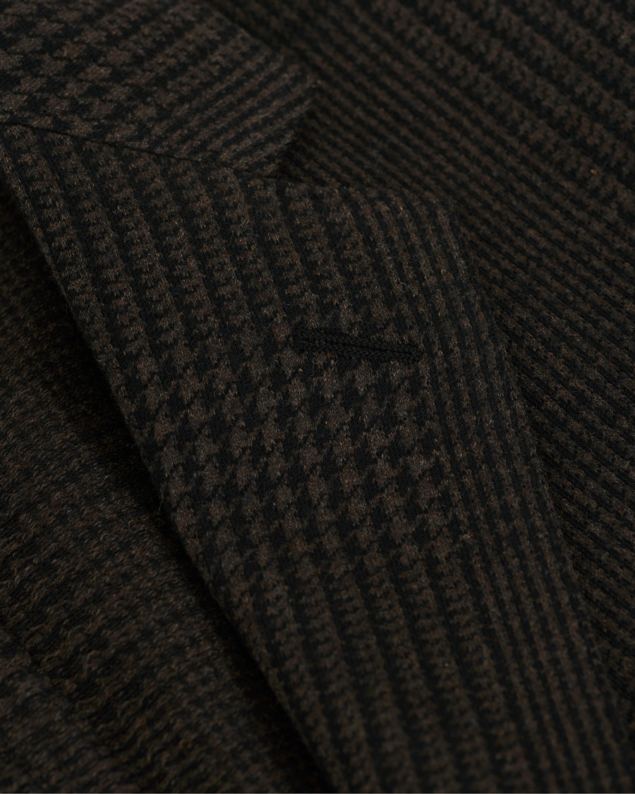 Herre | Dressjakker | The Gigi | Degas Wool Blend Check Blazer Dark Brown
