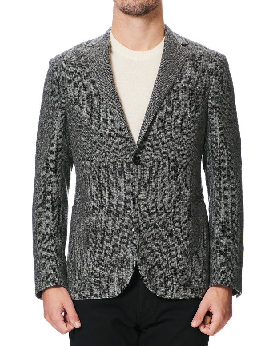 Herre | Dressjakker | The Gigi | Degas Herringbone Shetland Blazer Grey
