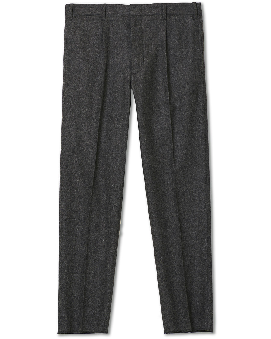 Herre | Bukser | The Gigi | Tonga Stretch Flannel Trousers Grey Melange