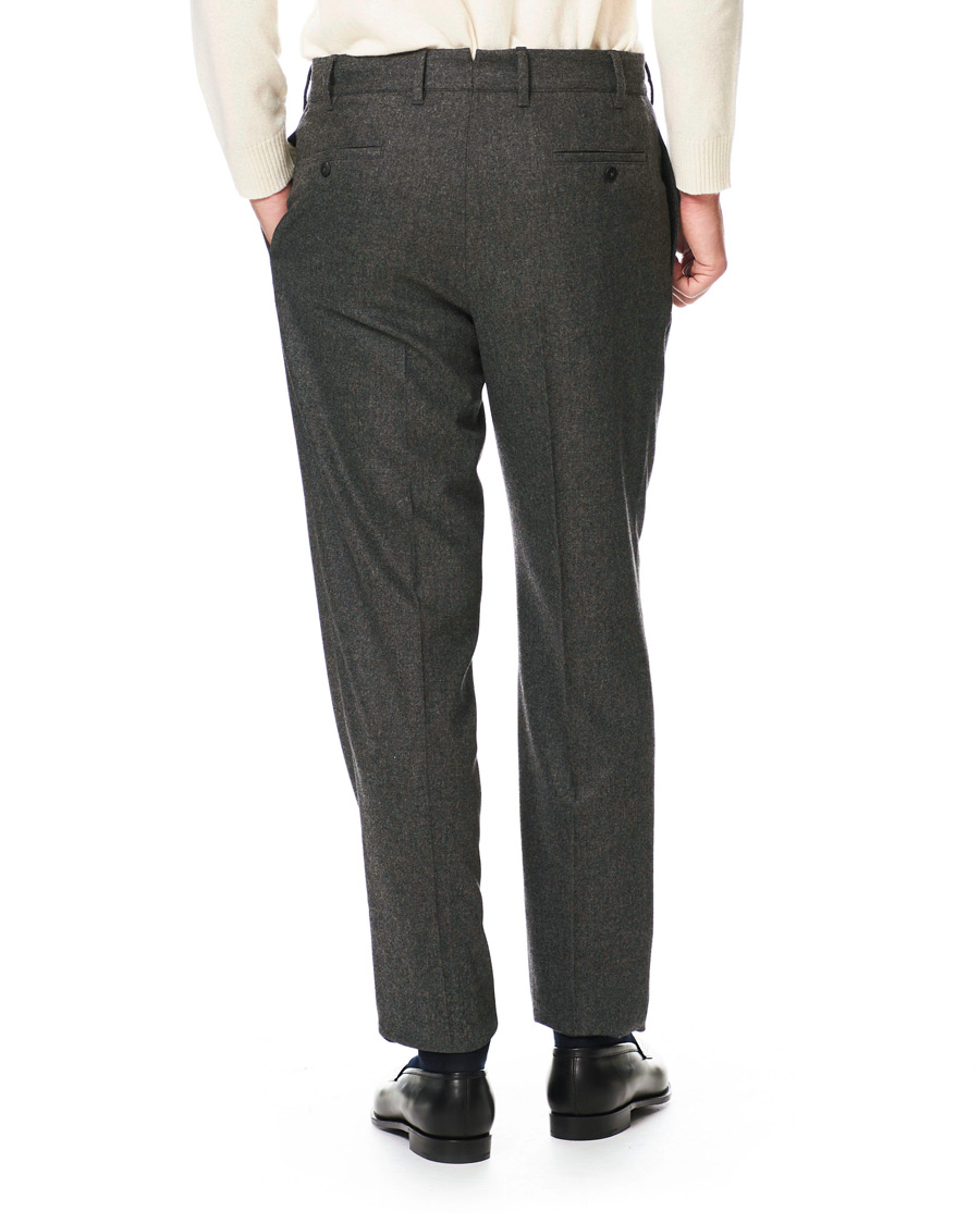 Herre | Bukser | The Gigi | Tonga Stretch Flannel Trousers Grey Melange