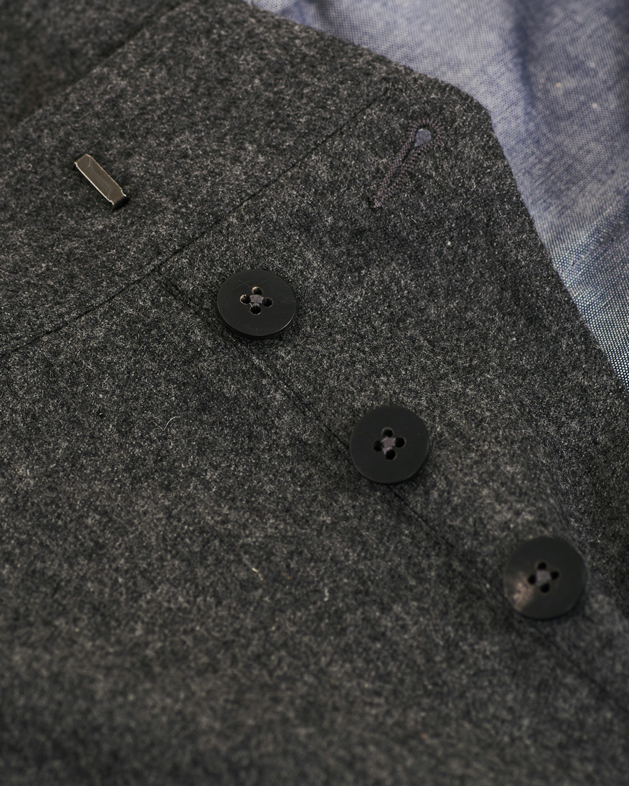 Herre | Bukser | The Gigi | Tonga Stretch Flannel Trousers Grey Melange