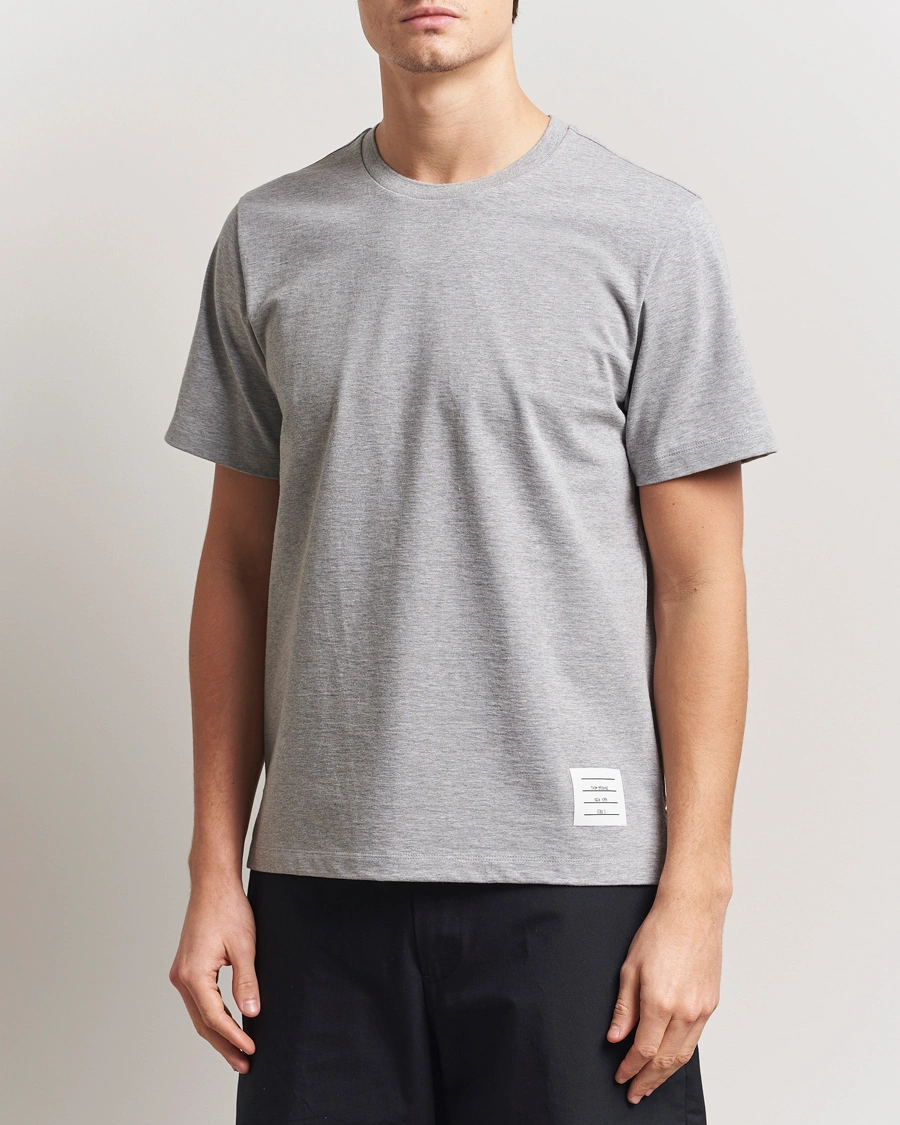 Herre | T-Shirts | Thom Browne | Relaxed Fit Short Sleeve T-Shirt Light Grey