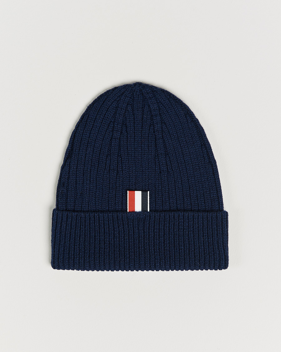 Herre | Thom Browne Cashmere Rib Hat Navy | Thom Browne | Cashmere Rib Hat Navy