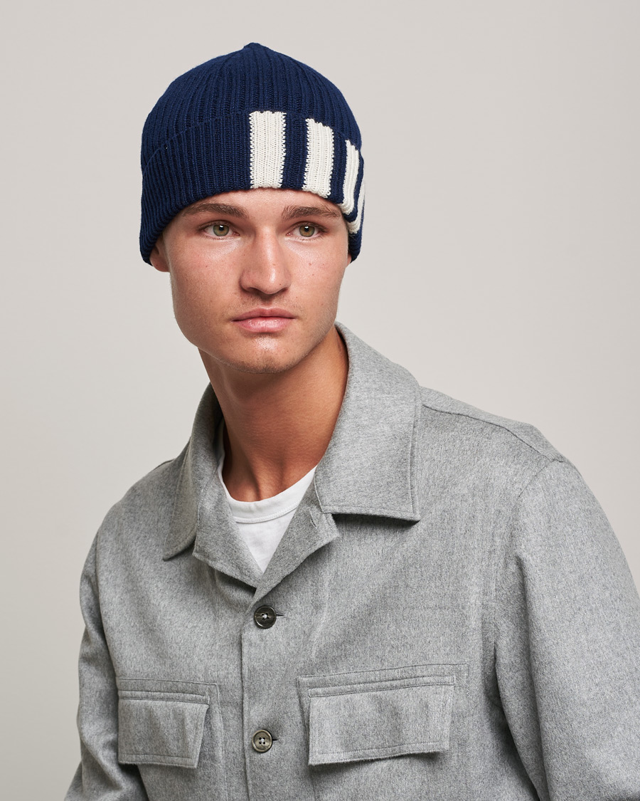 Herre | Thom Browne Cashmere Rib Hat Navy | Thom Browne | Cashmere Rib Hat Navy