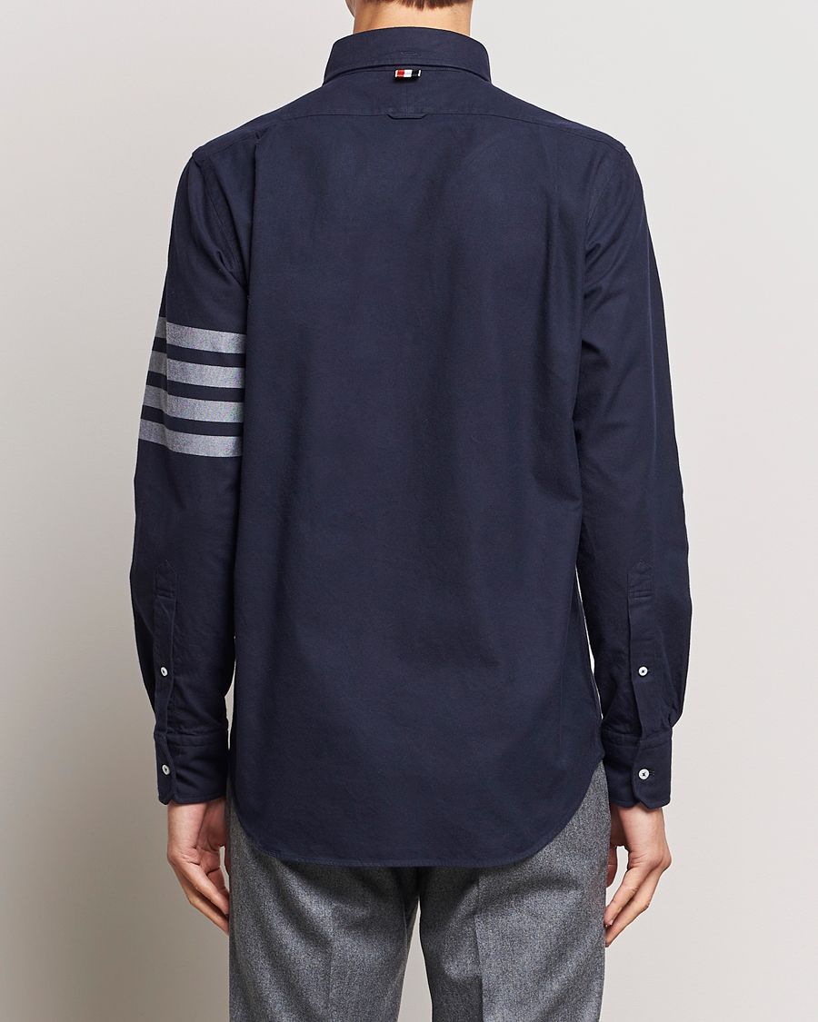 Herre | Skjorter | Thom Browne | 4 Bar Flannel Shirt Navy