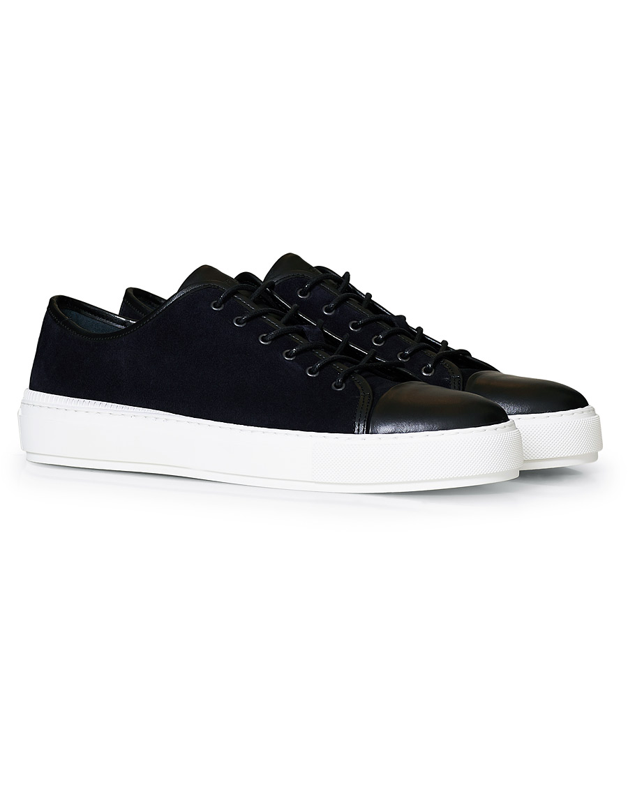 Herre | Tiger of Sweden Sampe Toe Cap Sneaker Navy | Tiger of Sweden | Sampe Toe Cap Sneaker Navy