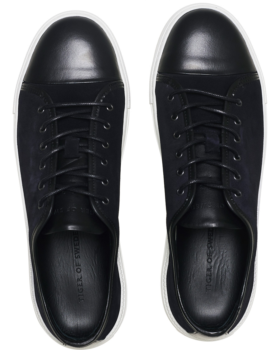 Herre | Tiger of Sweden Sampe Toe Cap Sneaker Navy | Tiger of Sweden | Sampe Toe Cap Sneaker Navy
