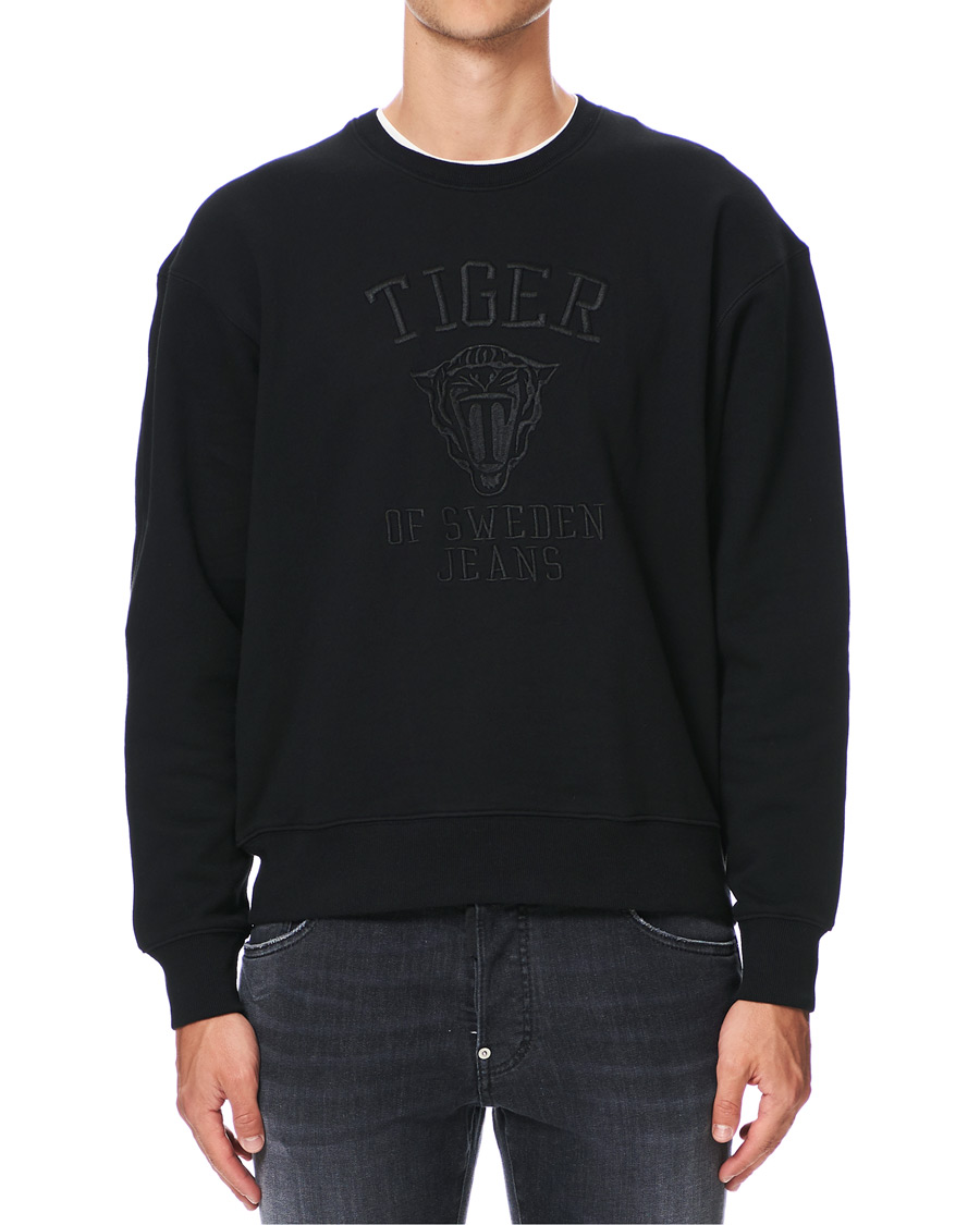 Herre | Gensere | Tiger of Sweden Jeans | Zoab Logo Crew Neck Sweatshirt Black