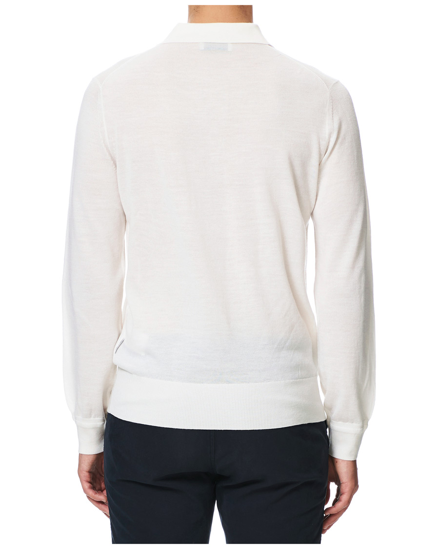 Herre | Gensere | Tiger of Sweden | Newton Extra Fine Merino Knitted Polo Cream