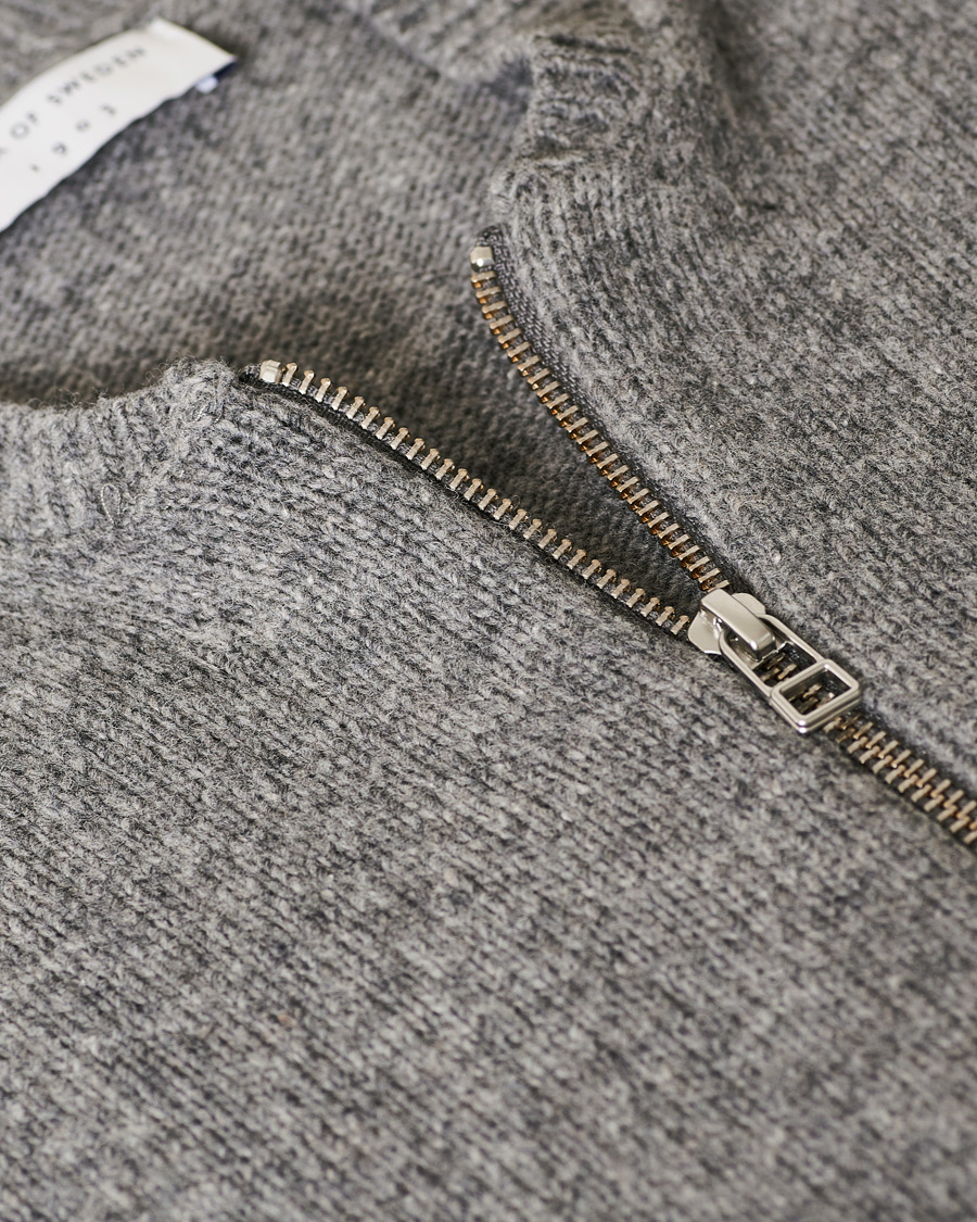 Herre | Gensere | Tiger of Sweden | Morchella Wool Full Zip Grey