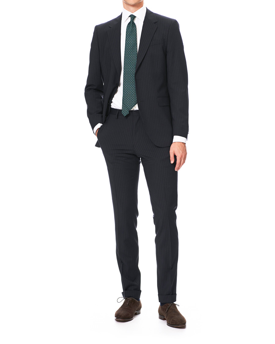 Herre | Dressjakker | Tiger of Sweden | Jarl Travel Blazer Navy Stripe
