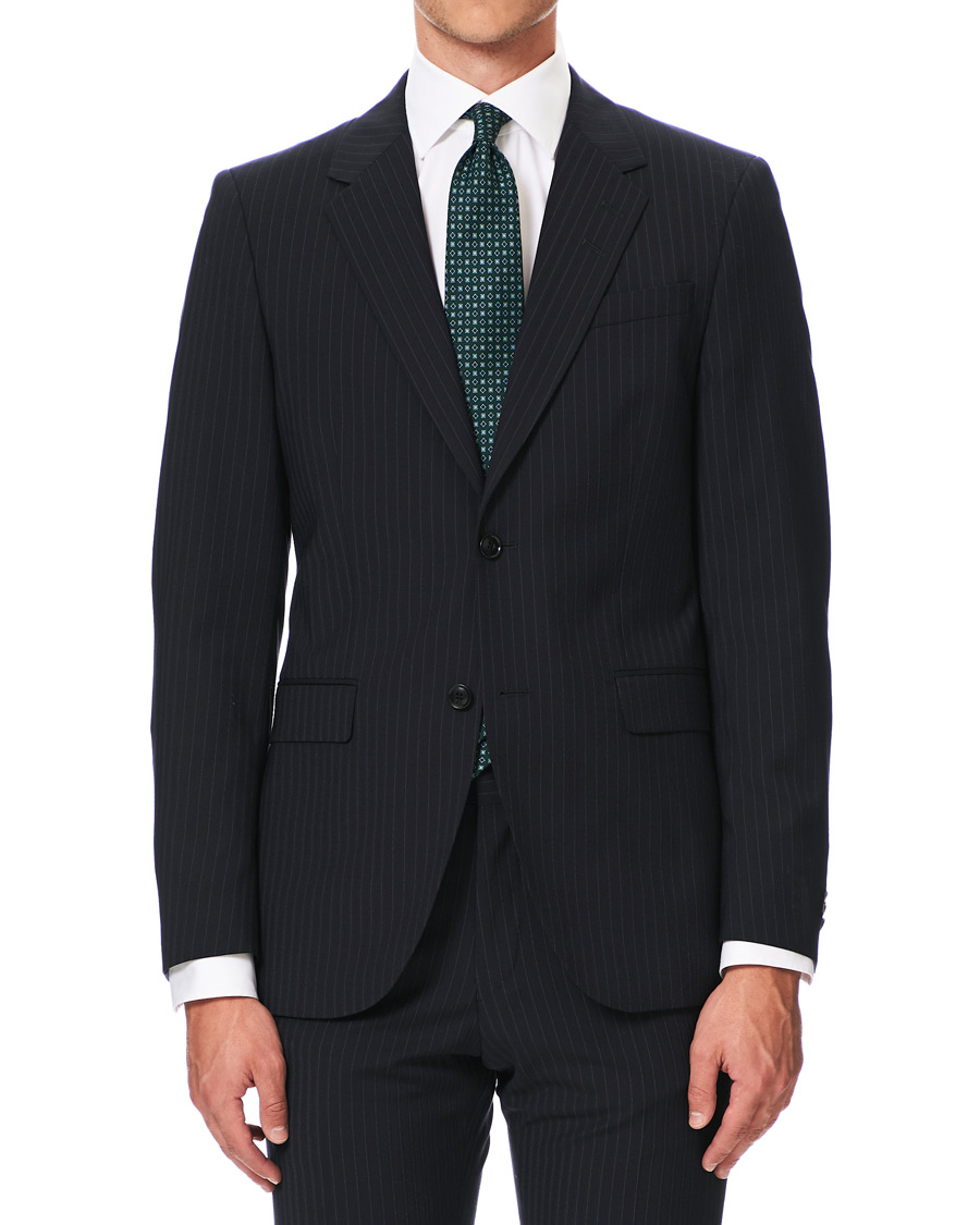 Herre | Dressjakker | Tiger of Sweden | Jarl Travel Blazer Navy Stripe