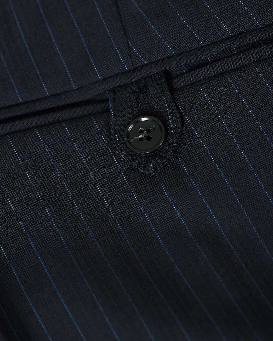 Herre | Bukser | Tiger of Sweden | Tretton Side Adjusters Pleated Trousers Navy Stripe