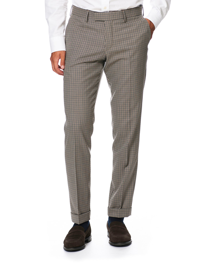 Herre | Bukser | Tiger of Sweden | Tillman Checked Trousers Beige