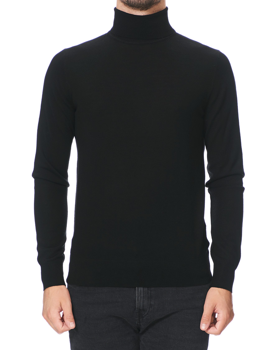 Herre | Gensere | Tiger of Sweden | Neville Extra Fine Merino Polo Black
