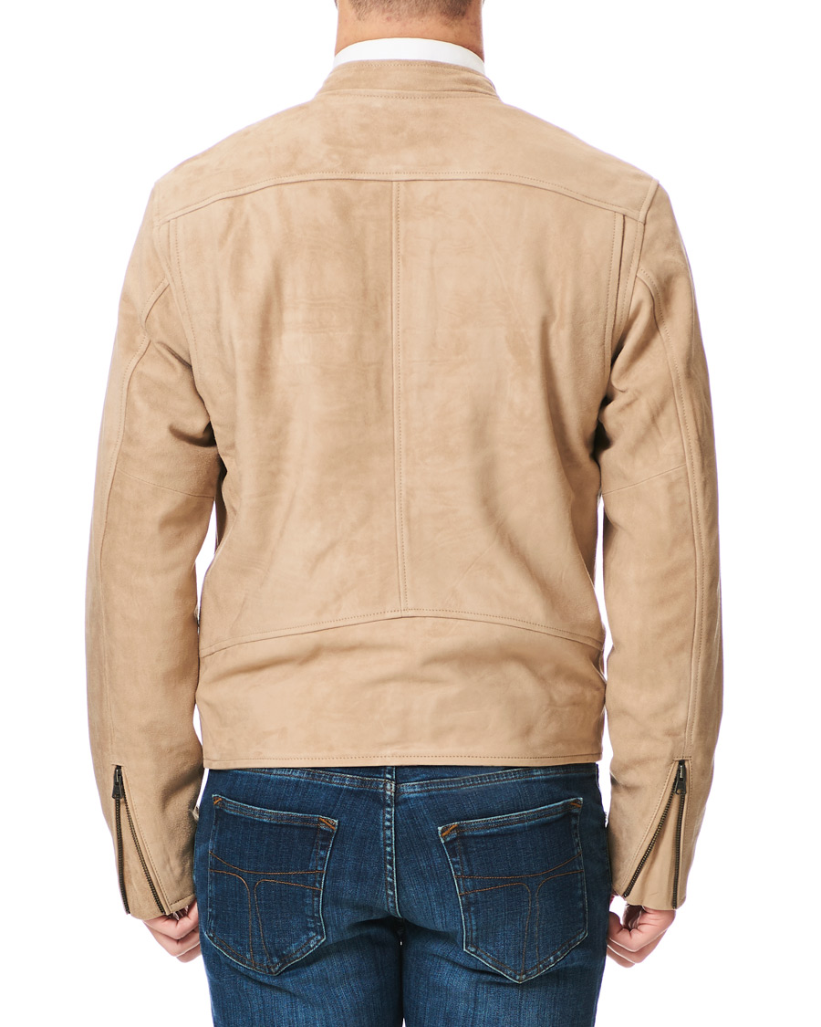 Herre | Jakker | Tiger of Sweden Jeans | Damir Suede Biker Jacket Beige