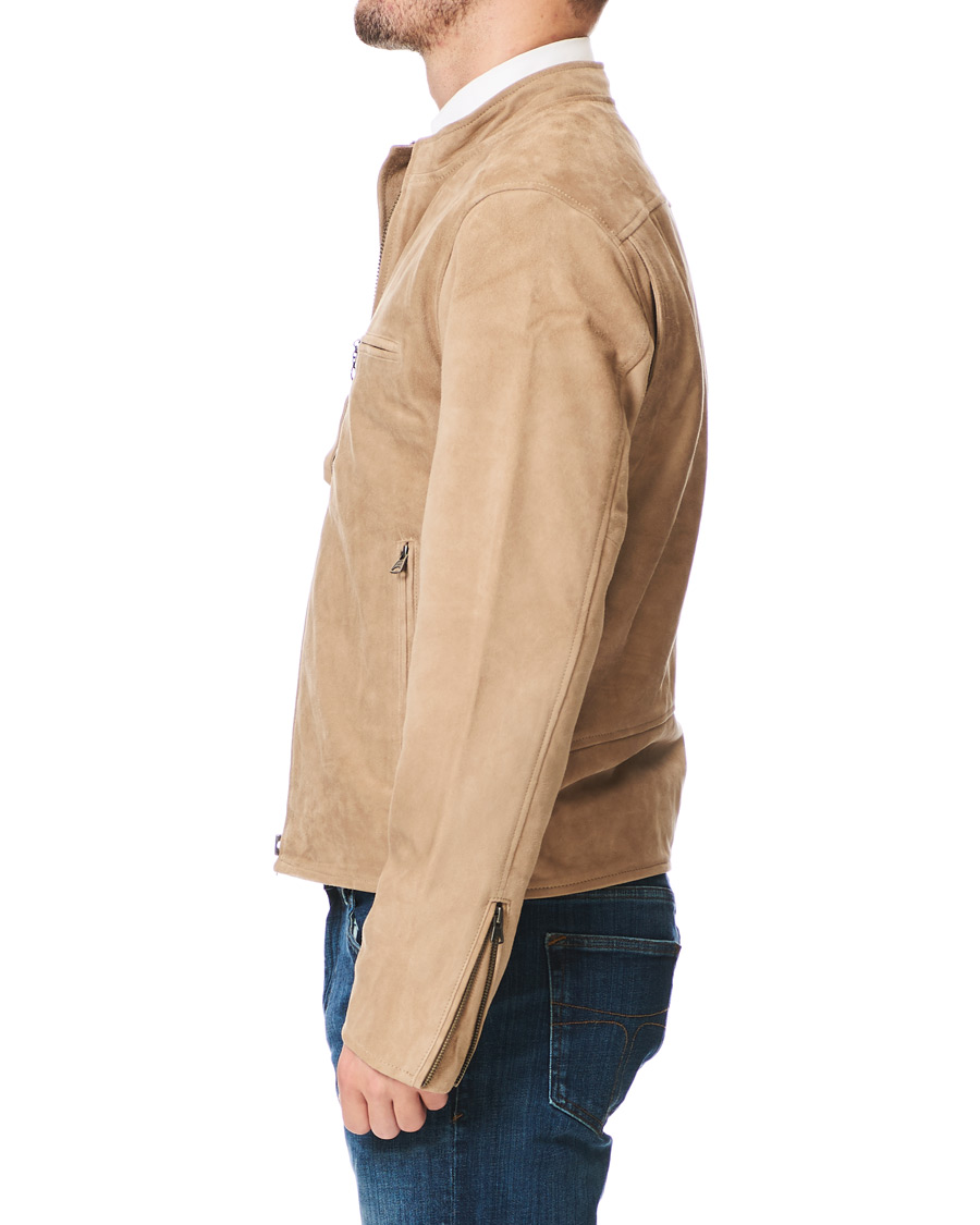 Herre | Jakker | Tiger of Sweden Jeans | Damir Suede Biker Jacket Beige