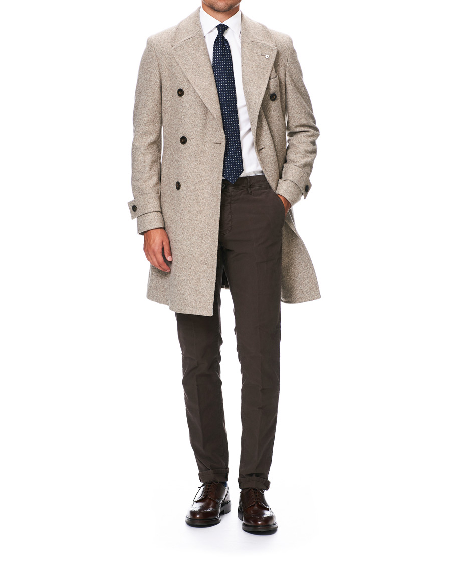 Herre | Jakker | L.B.M. 1911 | Double Breasted Coat Beige