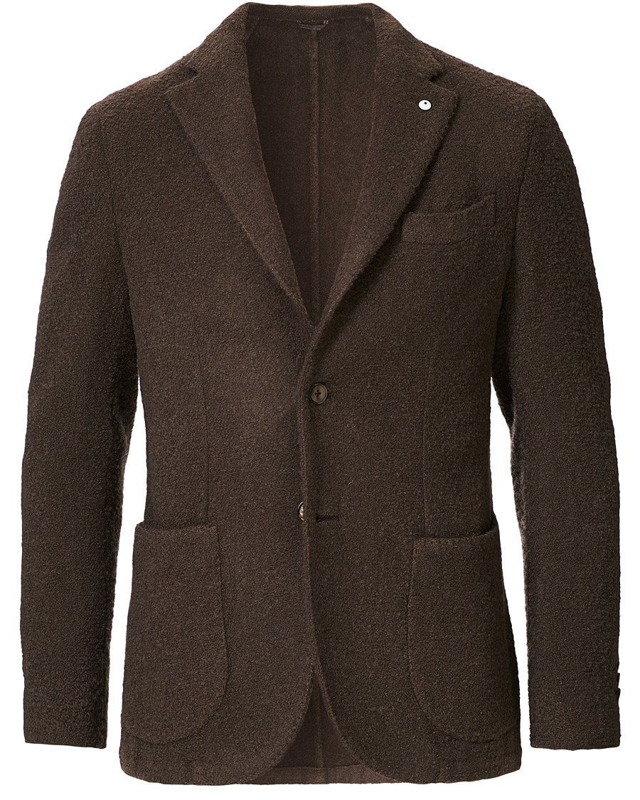 Herre | Dressjakker | L.B.M. 1911 | Jack Regular Wool Boucle Blazer Brown