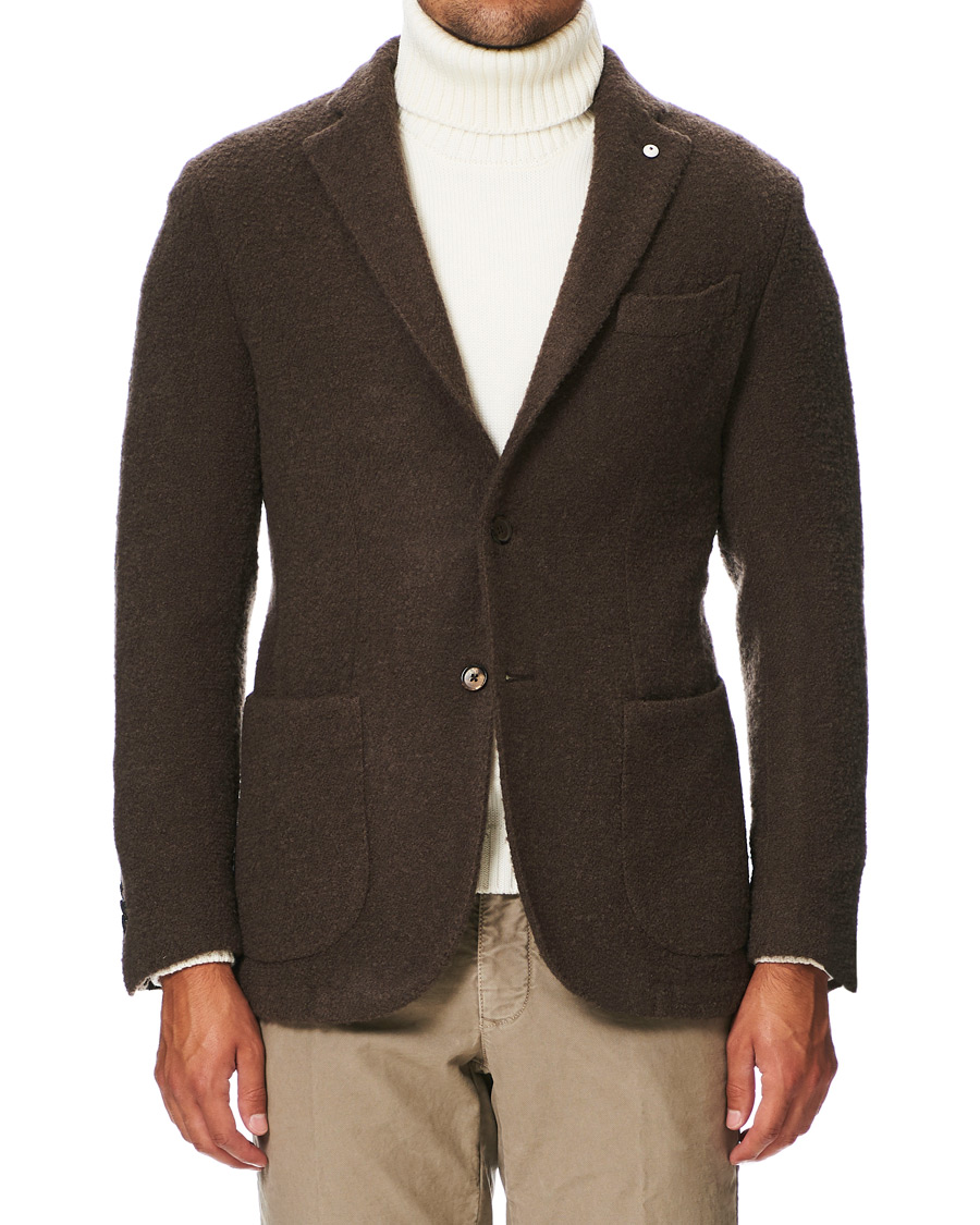 Herre | Dressjakker | L.B.M. 1911 | Jack Regular Wool Boucle Blazer Brown