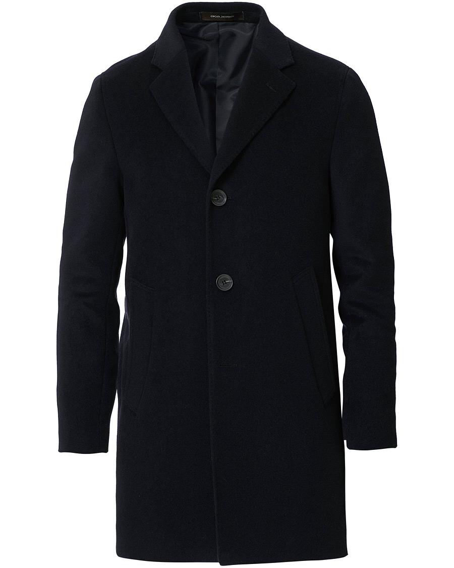 Herre | Jakker | Oscar Jacobson | Storvik Wool/Cashmere Coat Navy