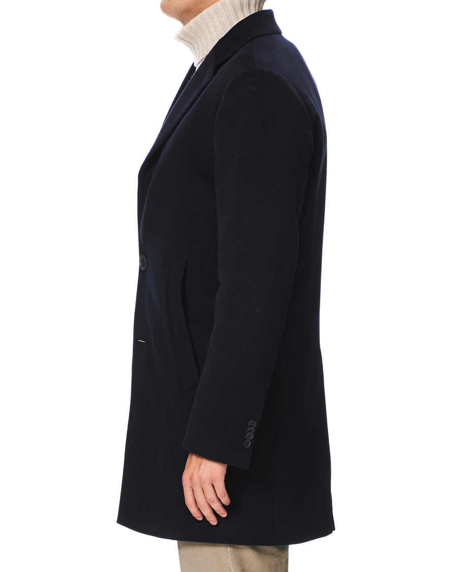 Herre | Jakker | Oscar Jacobson | Storvik Wool/Cashmere Coat Navy