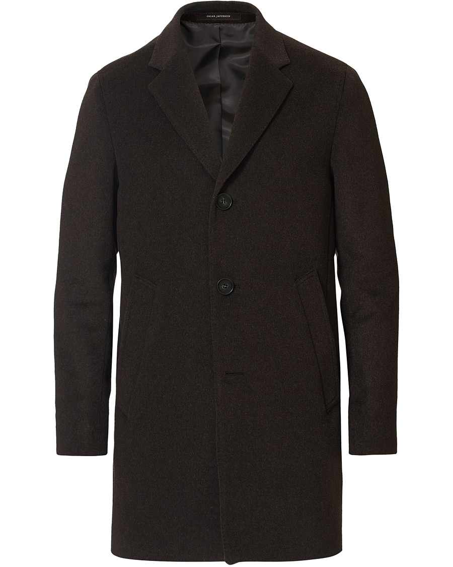 Herre | Jakker | Oscar Jacobson | Storvik Wool/Cashmere Coat Brown