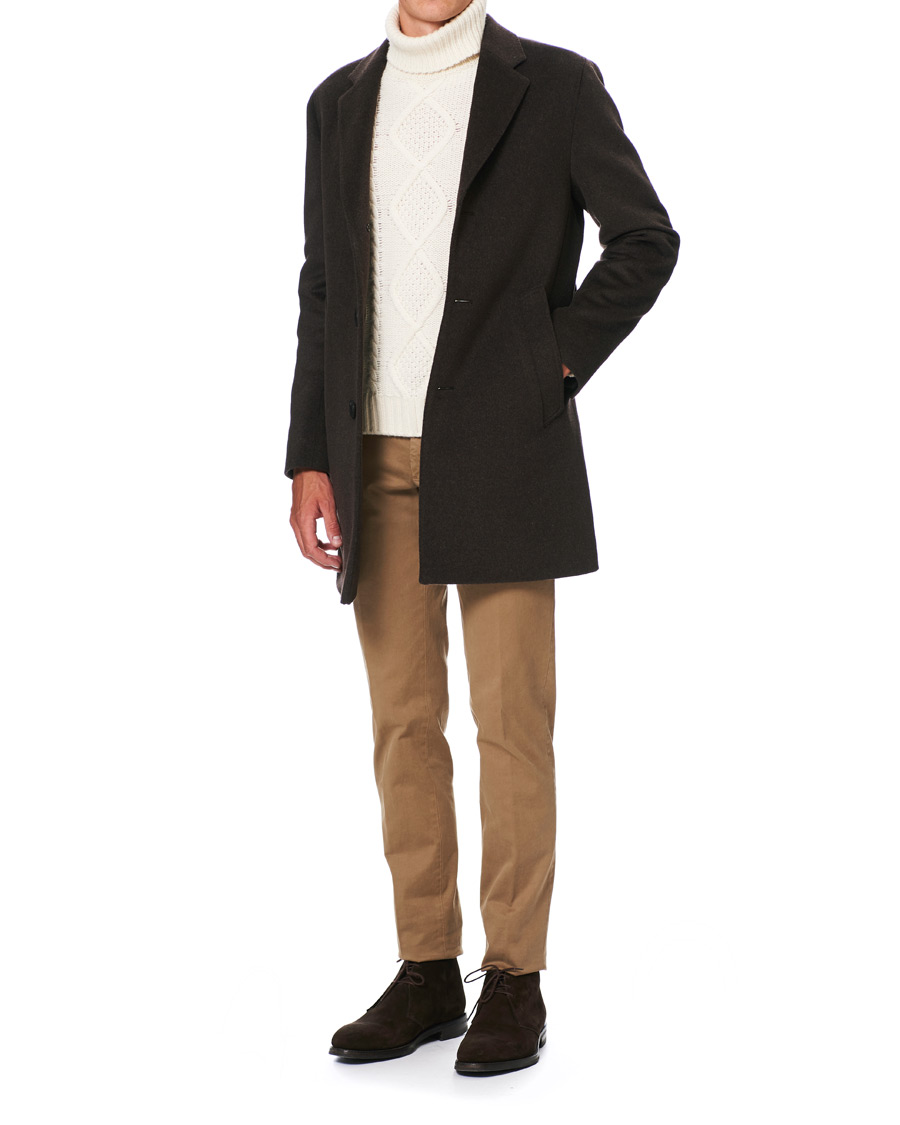 Herre | Jakker | Oscar Jacobson | Storvik Wool/Cashmere Coat Brown