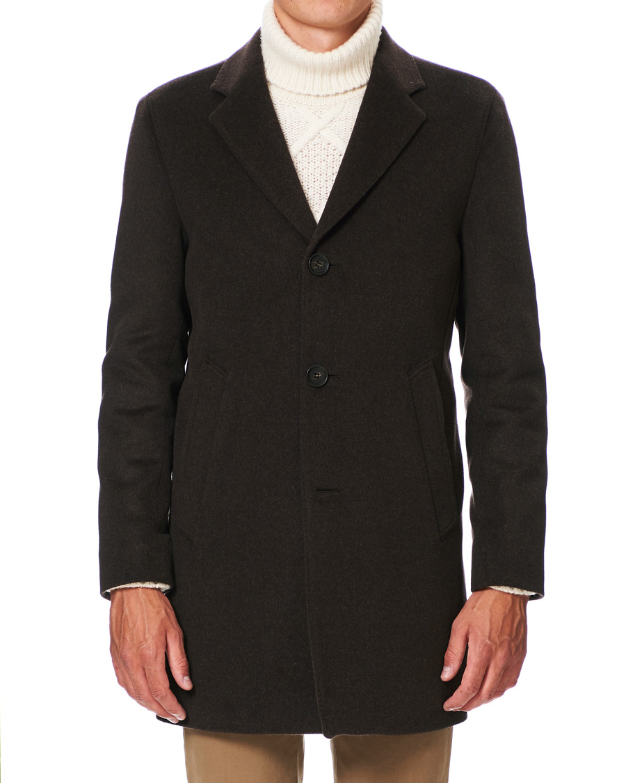 Herre | Jakker | Oscar Jacobson | Storvik Wool/Cashmere Coat Brown