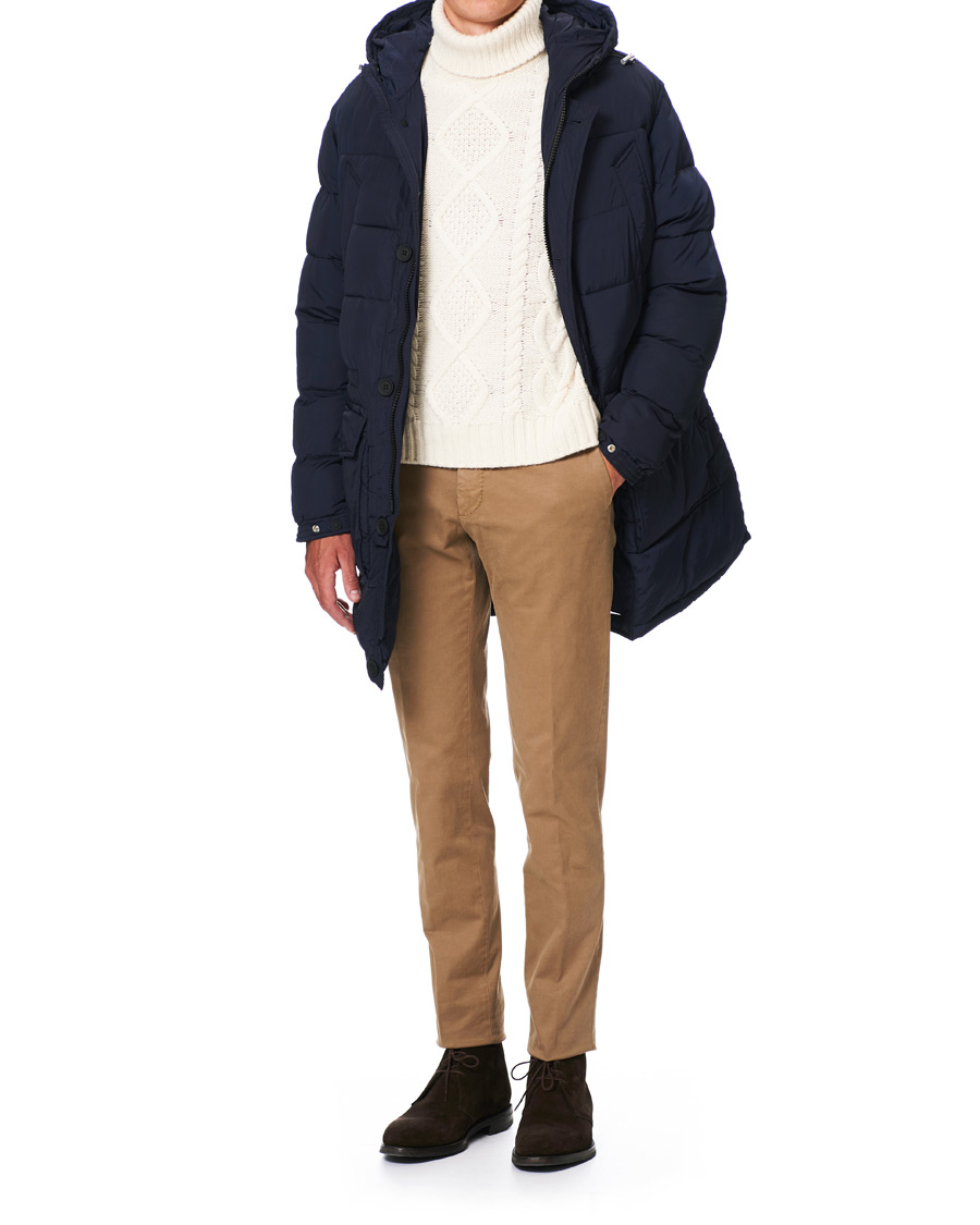 Herre | Jakker | Oscar Jacobson | Clayton Lightweight Puffer Coat Navy