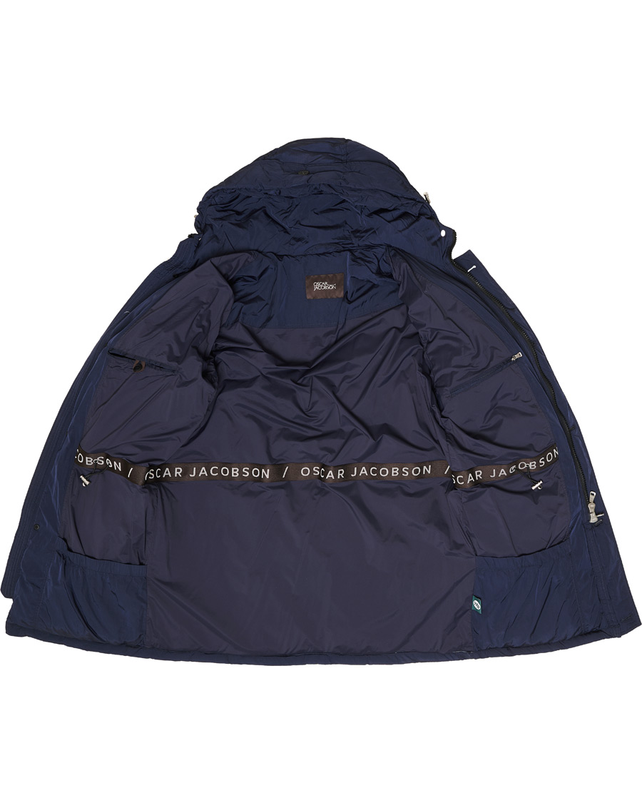 Herre | Jakker | Oscar Jacobson | Clayton Lightweight Puffer Coat Navy
